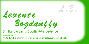 levente bogdanffy business card